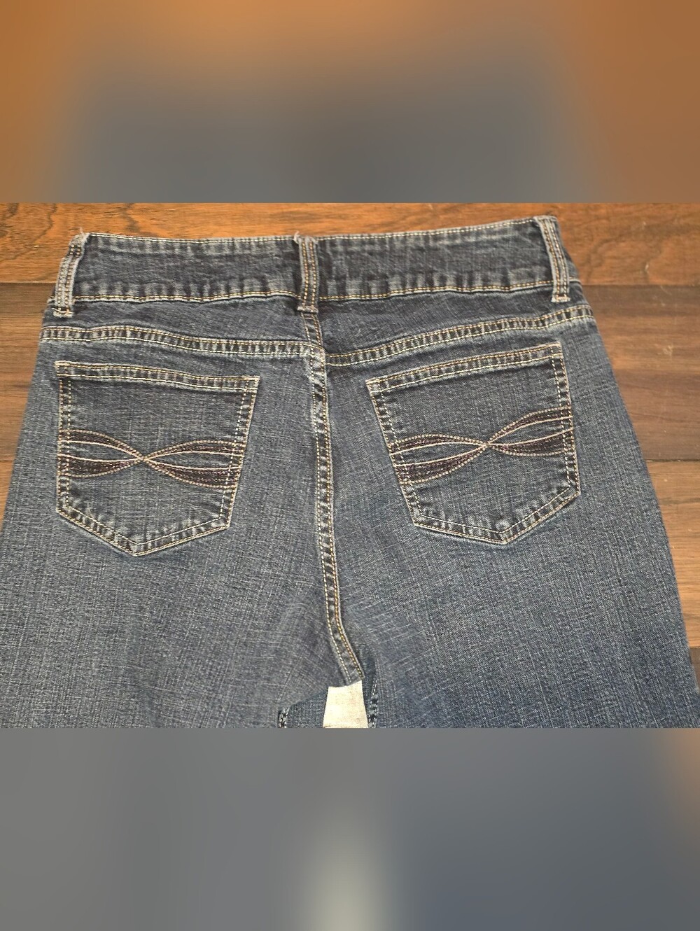 Riders by Lee Mid Rise Straight Leg Jeans Womens 8 Petite Dark Wash Petite - Picture 5 of 14